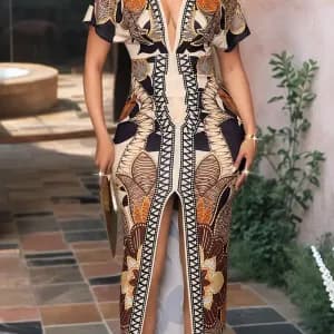 robedesoireeaimprimetribalafricainpourfemme