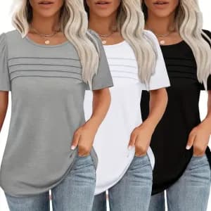 lotde3hautsplissesacolrondpourfemme