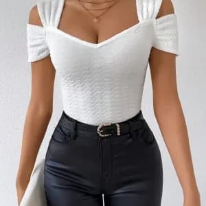 tshirtelegantamanchescourtesetepaulesdenudeespourfemme