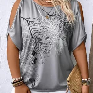 hautelegantaepaulesdenudeesetcolrondpourfemme