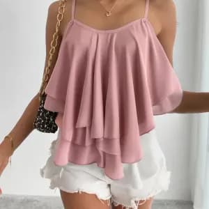 chemisiercaracolegerenmousselinedesoieavolantspourfemme