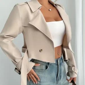 trenchcoatbeigecroiseacolareverspourfemme