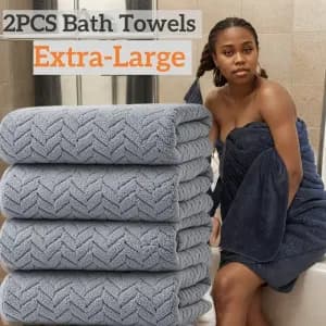 lotde2serviettesdebainextralarges70x140cmmicrofibre280gm2