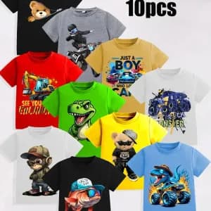 lotde10tshirtsgraphiquespourgarcon