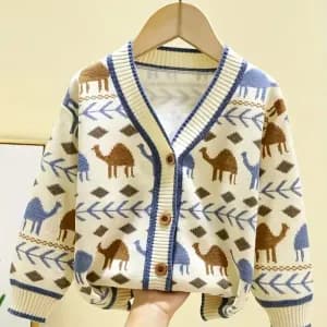 cardigangarconprintempsautomnepullenfanttricotnouveautes