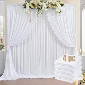 lotde4rideauxblancselegantsdequalitesuperieure6x3mautotal15x3mparpiece