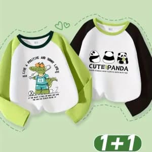 tshirtmianzhiamancheslonguesraglan100cotonpourgarcon