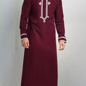 tuniquetraditionnelledumoyenorientbordeauxpourhomme