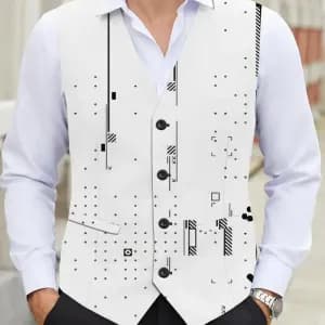 giletelegantacolenvetmotifsgeometriquespourhomme