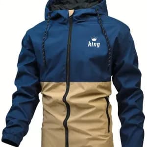 jacketacapucheamplecolorblockpourhomme