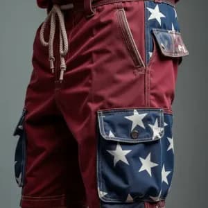 shortcargohommeaimprimedrapeauamericainpatriotique