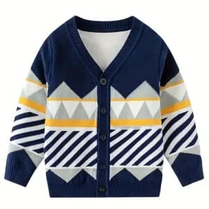 pullenfantfillecardiganchaudenmaillestyleuniversitairepourlautomneetlh