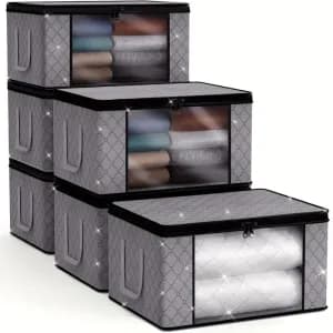 lotde6sacsderangementgrispourvetementsavecfenetrestransparentes