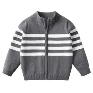 cardiganzippepourgarconvesteelastiqueaveccolmontant