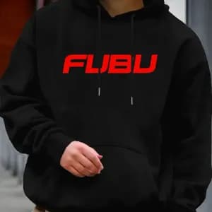 sweatacapucherougeaimprimeflubupourhomme