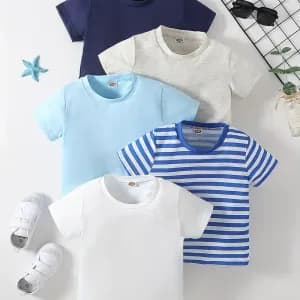 lotde5tshirtsdeteamanchescourtespourhomme