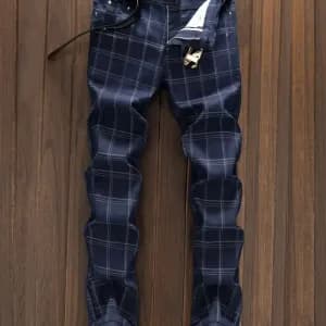 pantalonslimacarreauxpourhommemotifacarreauxclassique