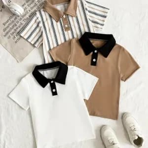 chemise3piecesdecontracteeamanchescourtespourgarcon