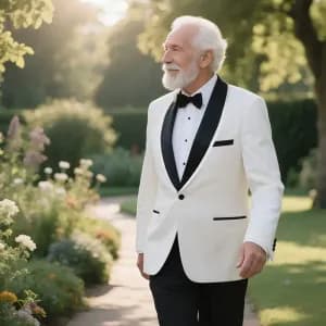 vestedesmokingblancheelegantepourhommeavecdetailsnoirs