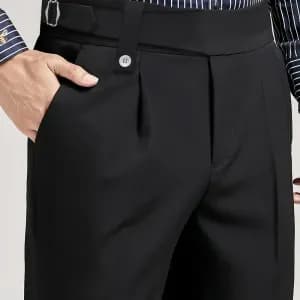 pantalonhabillenoirunistylebritanniquepourhomme