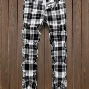 pantalonclassiqueacarreauxnoiretblancpourhomme