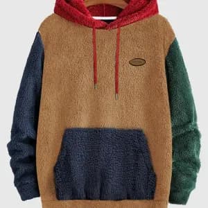 sweatacapuchemulticoloreenpeluchepourhomme