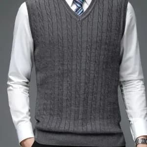 giletentricotsansmanchesgrisfonceacolenvpourhomme