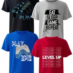 lotde4tshirtsgraphiquespourjeunes