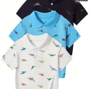polos3piecespourgarconimprimedinosaure
