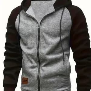 sweatacapuchezippecolorblockgrandetaillepourhomme