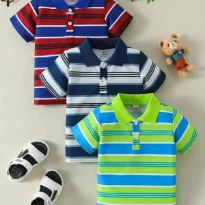 lotde3polosdegolfrayesdetepourgarcon