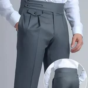 pantalondecostumenaplesgrisclairunipourhomme
