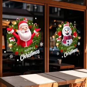 lotde2autocollantsdenoelpourfenetre45x45cm