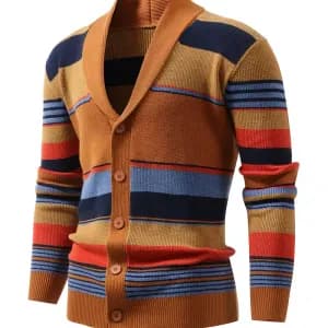 cardigandecontracterayecolorblockpourhomme