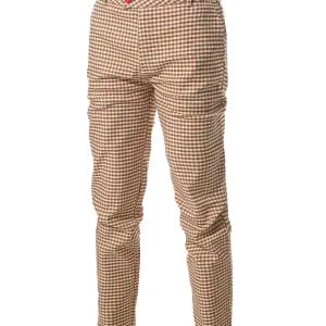 pantalonelegantacarreauxpourhommemelangedeviscose