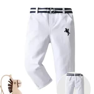 pantalonlongdecontractepourgarconavecbroderielion