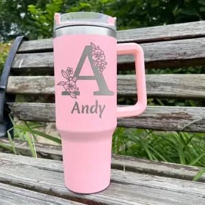 gobeletpersonnalisableenacierinoxydableavecanseetpaille