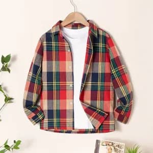 chemisedecontracteeacarreauxetmancheslonguespourgarcon