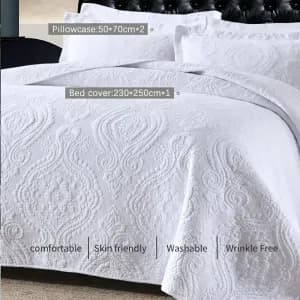 paruredelit3pieces1couvrelit2taiesdoreiller100coton