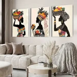 lotde3affichesencadreesdestyleafricainsurtoile