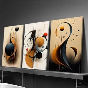 ensemblede3impressionssurtoileencadreesminimalistesetmodernes2d