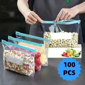 lotde100sacsalimentairesreutilisablestransparentsafermeturezip