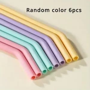 6paillesensiliconedehautequaliteauxcouleurspastelassorties