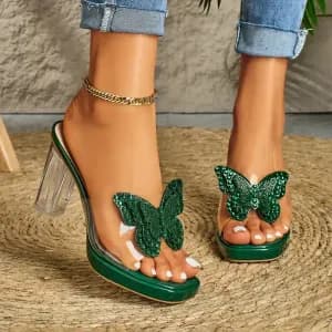 chaussuresdesoireebureauvertemeraudepourfemme