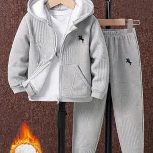 ensemble2piecesdecontractepourgarconvesteacapucheamancheslongues