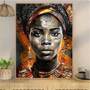 affichesurtoilesanscadreportraitdefemmeafricaine