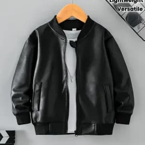 vestelegerenoirezippeepourgarconmanteaudecontracteamancheslongues