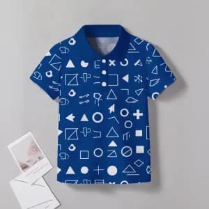 chemisebleumarineetblancheaimprimegeometriquepourgarcon