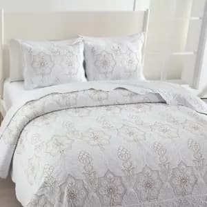 paruredelitbrodeecouvrelitdoubleultralegeramotiffloral3pieces