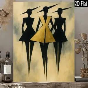 impressionmurale2dsanscadremotifsilhouettesfemininesabstraites